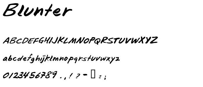 Blunter font