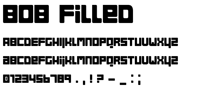 Bob Filled font