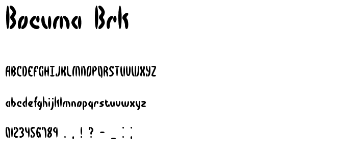 Bocuma BRK font