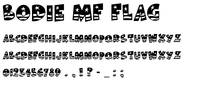 Bodie MF Flag font