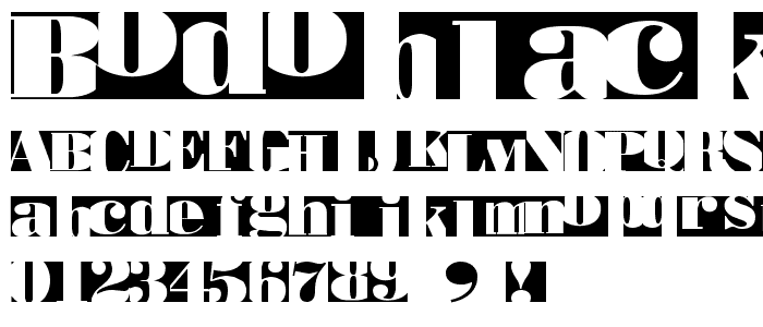 BodoblackSquares font