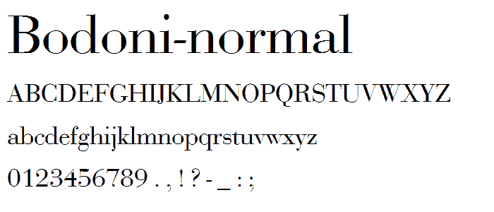 Bodoni-Normal font