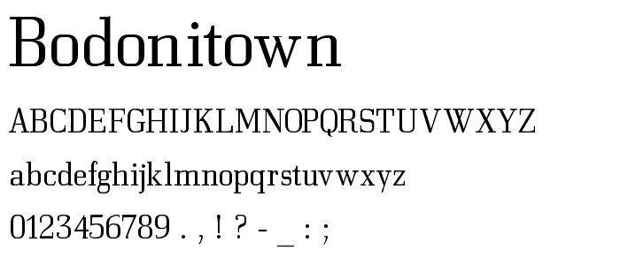 Bodonitown font