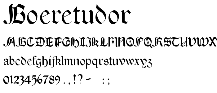 BoereTudor font