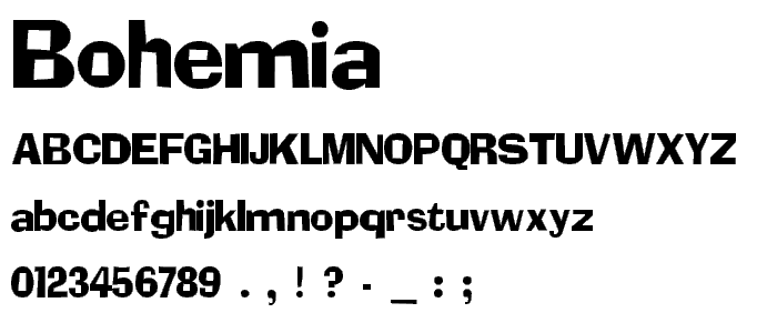 Bohemia font