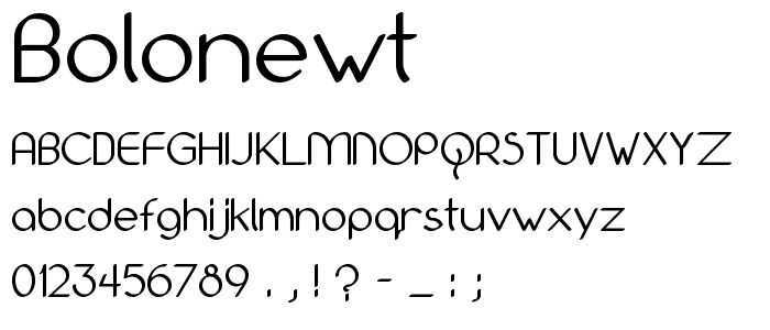 Bolonewt font