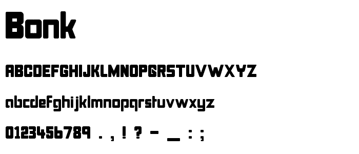 Bonk font