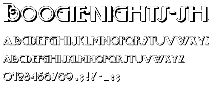 Boogie Nights ShadowNF font