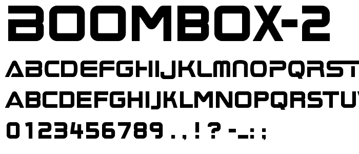 BoomBox 2 font