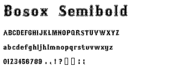 Bosox  SemiBold font