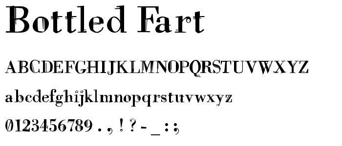 Bottled Fart font