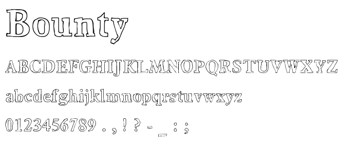 Bounty font