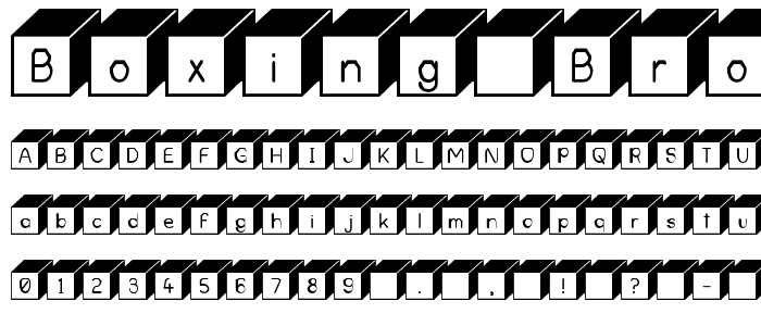 Boxing Brophius font