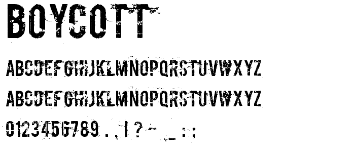 Boycott font