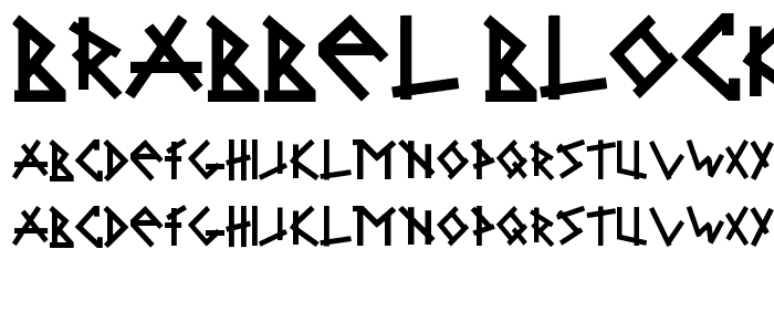 Brabbel Blocks Black font