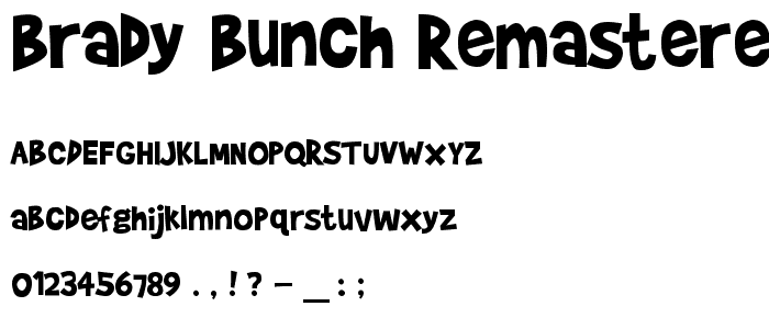 Brady Bunch Remastered font