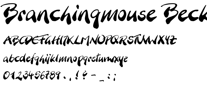 BranchingMouse Becker font