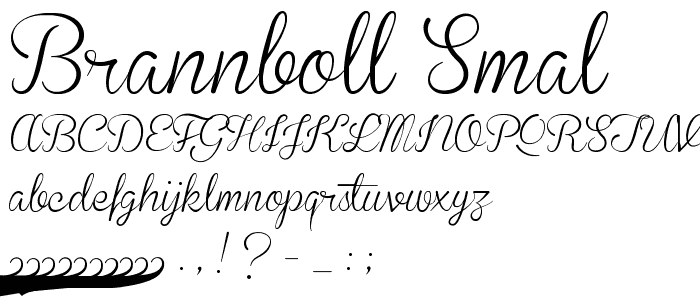 Brannboll Smal font