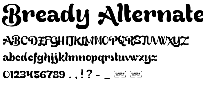 Bready Alternates Demo font