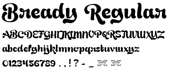 Bready Regular Demo font