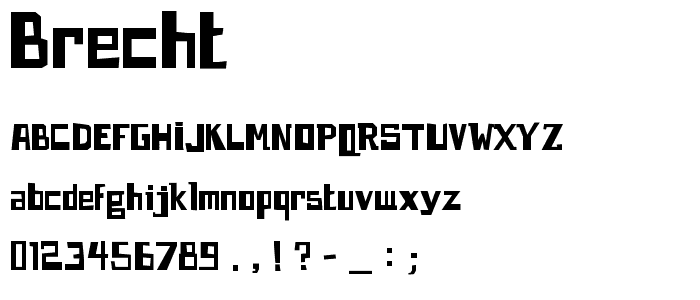 Brecht font