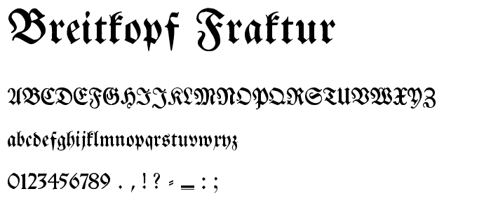 Breitkopf Fraktur font