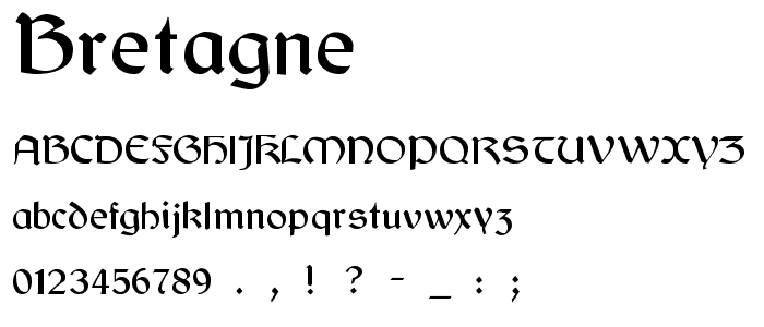 Bretagne font