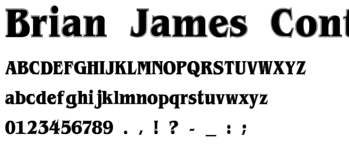 Brian James Contour font