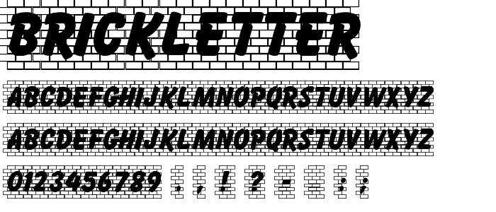 Brickletter font