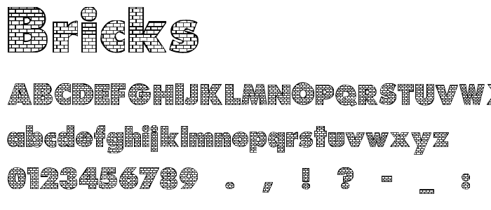 Bricks font