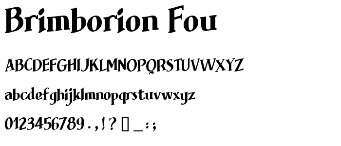 Brimborion Fou font