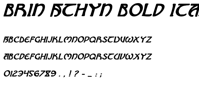 Brin Athyn Bold Italic font