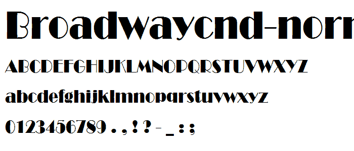 BroadwayCnd-Normal font