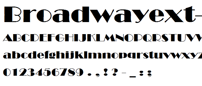 BroadwayExt-Normal font