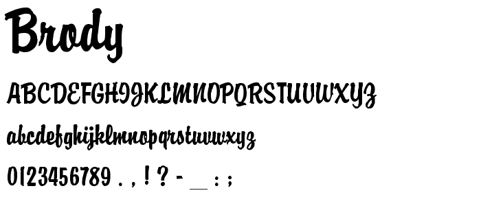 Brody font