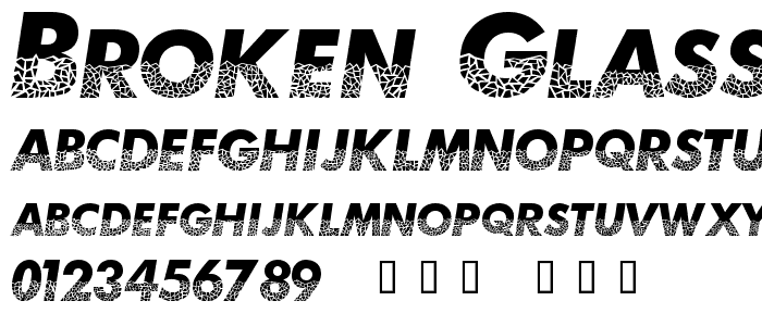 Broken Glass font