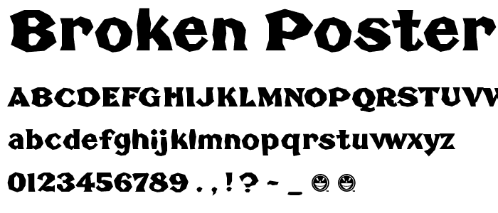 Broken Poster font