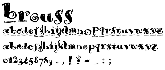 Brouss font