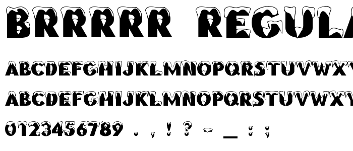 Brrrrr Regular font