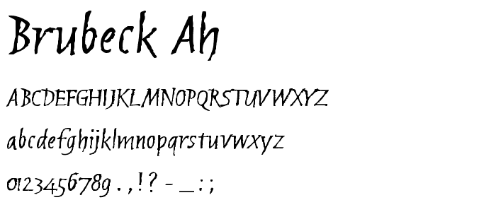 Brubeck AH font