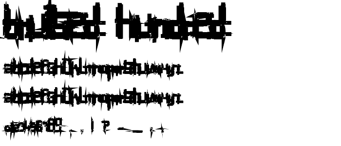 Bruised Hundred font