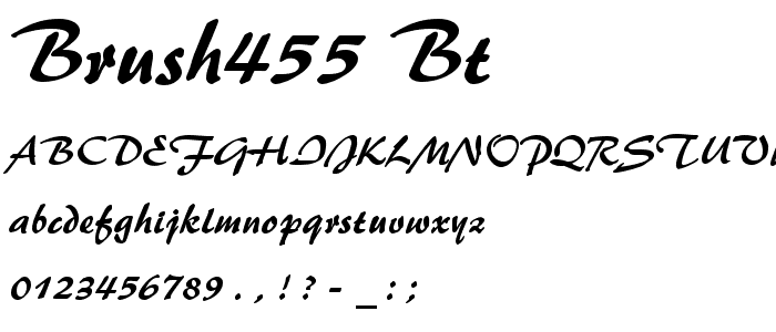 Brush455 BT font