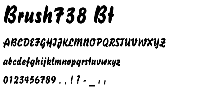 Brush738 BT font