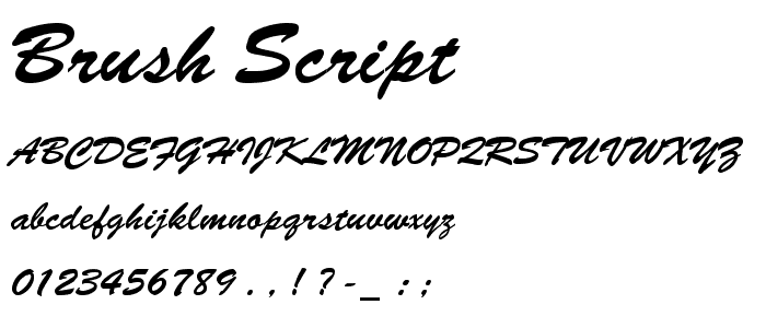 Brush-Script font