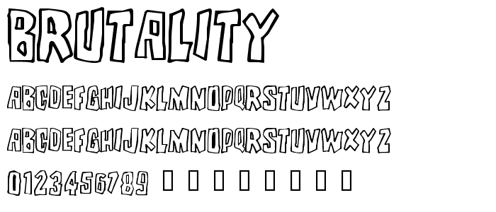 Brutality font