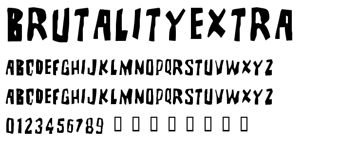 BrutalityExtra font