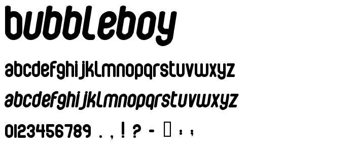 Bubbleboy font