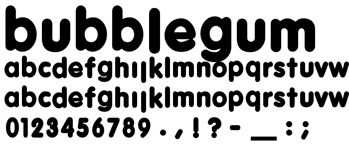 Bubblegum font