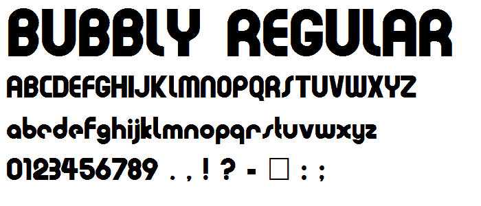 Bubbly Regular font