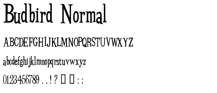 BudBird Normal font